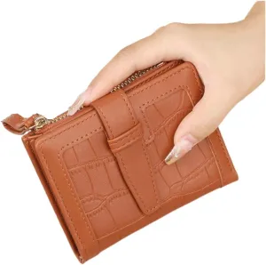 Fashion Leather Purse Women Solid Color Credit Card Holder Bags Small Wallet Money Bag Purse Card Holder(Black)