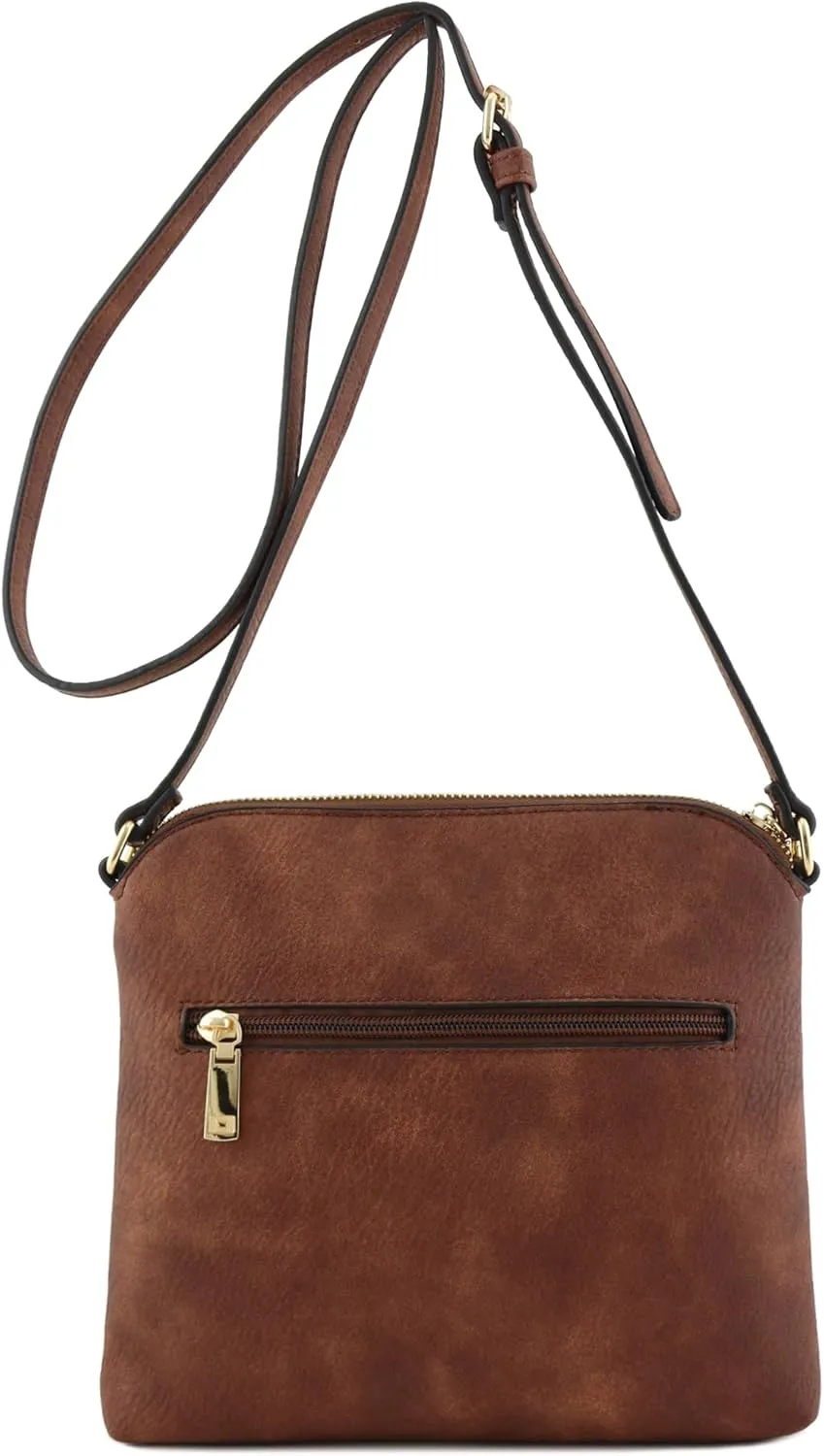 FashionPuzzle Chevron Quilted Medium Crossbody Bag with Tassel Accent