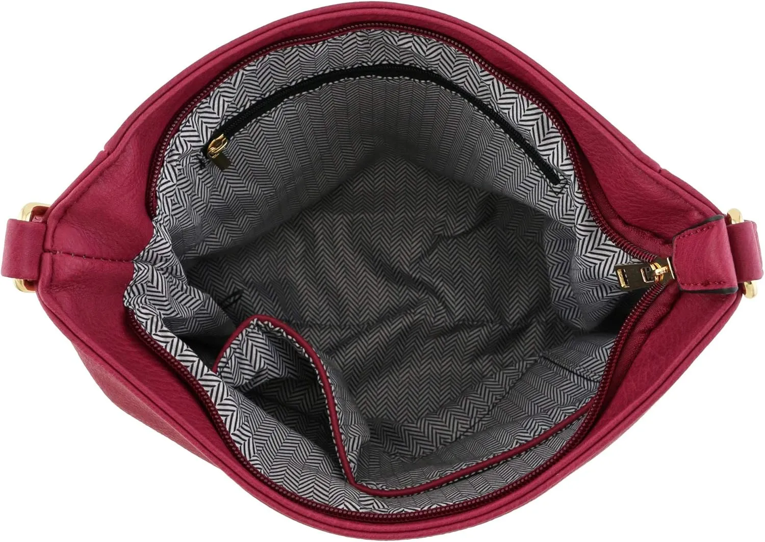 FashionPuzzle Lightweight Tassel Zipper Bucket Crossbody Bag