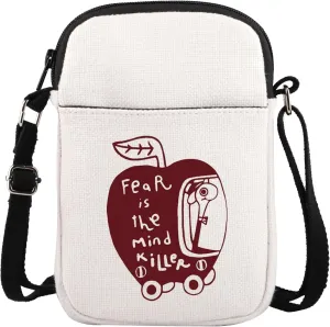 Fear Is The Mind Killer Crossbody Bag Funny Worm Gift Mental Health Zipper Wormy Dune Gift Sandworm Premium Bags Dune Bag
