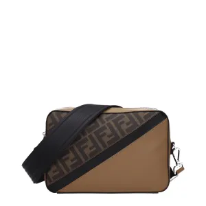 Fendi Shoulder Bags Camera case Man Fabric Brown/Tobacco