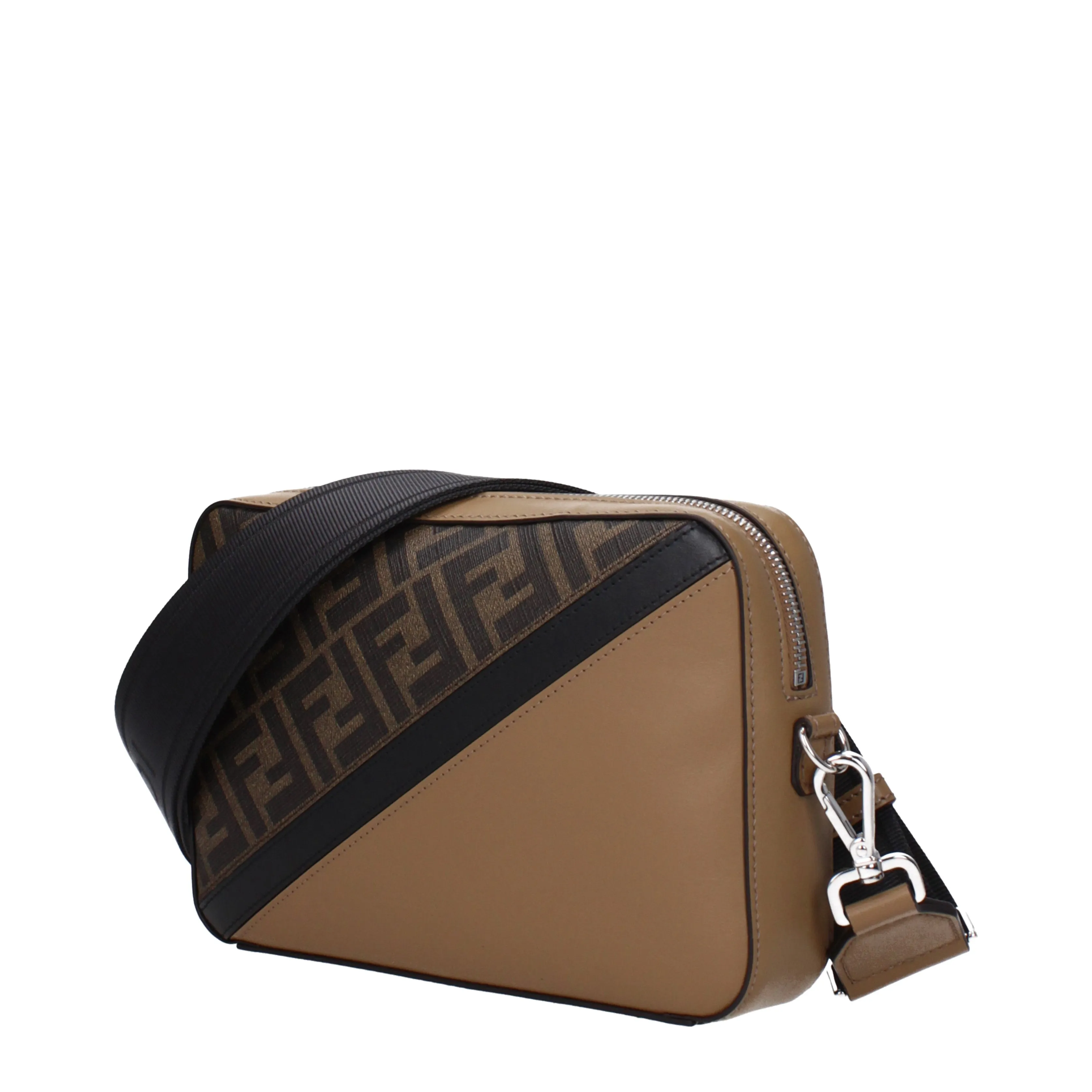 Fendi Shoulder Bags Camera case Man Fabric Brown/Tobacco
