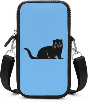 Ferret Cell Phone Purse Small Cross-Body Bags Wallet Case with Removable Shoulder Strap