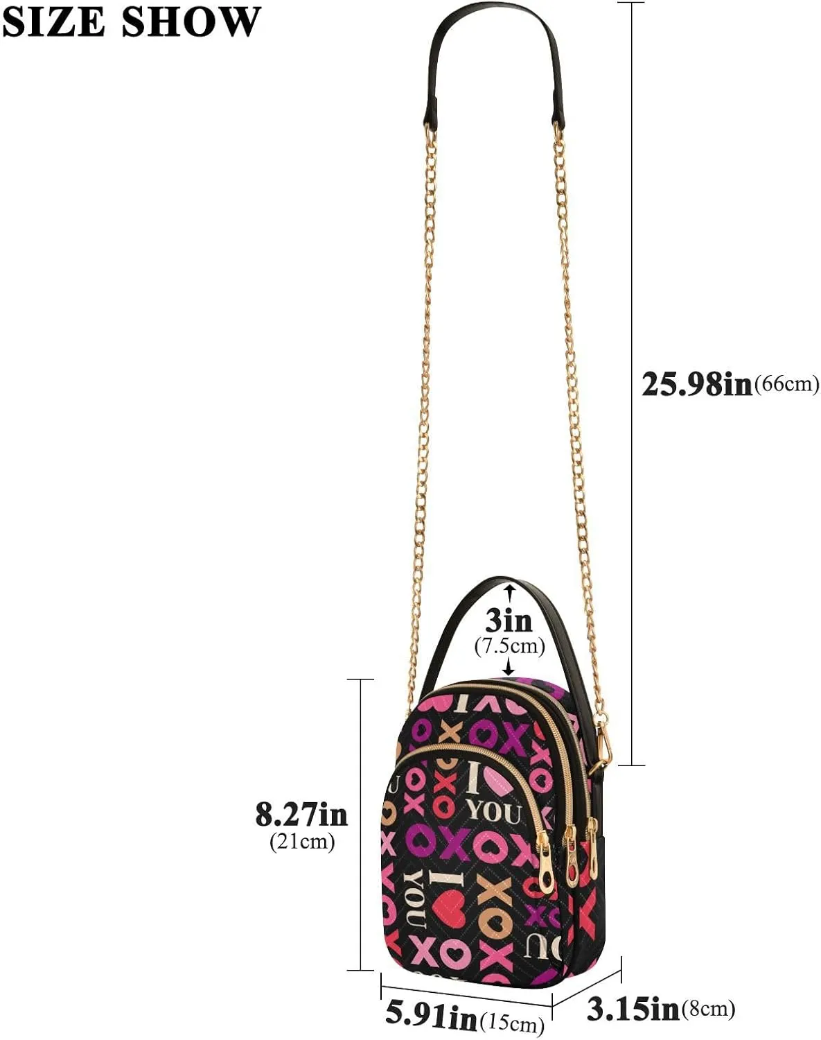 Festive Cell Phone Purse Crossbody Handbag Durable Shoulder Bag