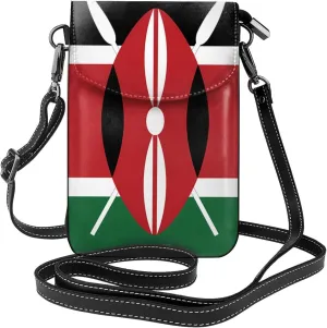 Flag of Kenya Women's crossbody bag, crossbody phone bag, tassel wallet with shoulder strap, best gift for women.