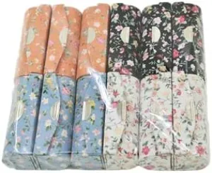Floral Silk Brocade Empty Jewelry Lipstick Case with Mirror Cosmetic Packaging Boxes Lip gloss Tube Lip Balm Container 12pcs/lot (Mixed Color (12 pcs))