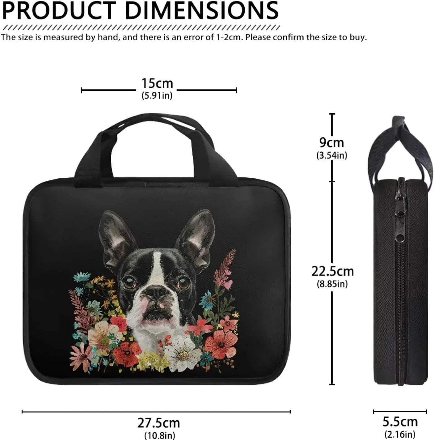 Flowers Dog Print Bible Cover for Boys Girls Bible Study Bag for Boys and Girls,Cute Bible Case Christmas Gift,Cover for Bible Bible Crossbody Bag Bible Holder Case with Handle for Kids