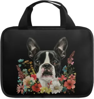 Flowers Dog Print Bible Cover for Boys Girls Bible Study Bag for Boys and Girls,Cute Bible Case Christmas Gift,Cover for Bible Bible Crossbody Bag Bible Holder Case with Handle for Kids