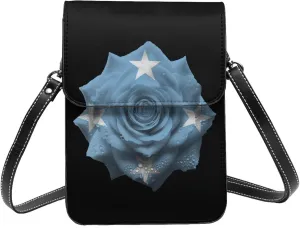 Flowers Micronesia Micronesians Flag Small Crossbody Bag Is A Shoulder Bag Designed For Women And Girls Cell Phone Crossbody Wallet Purses With Card Slots Adjustable Strap