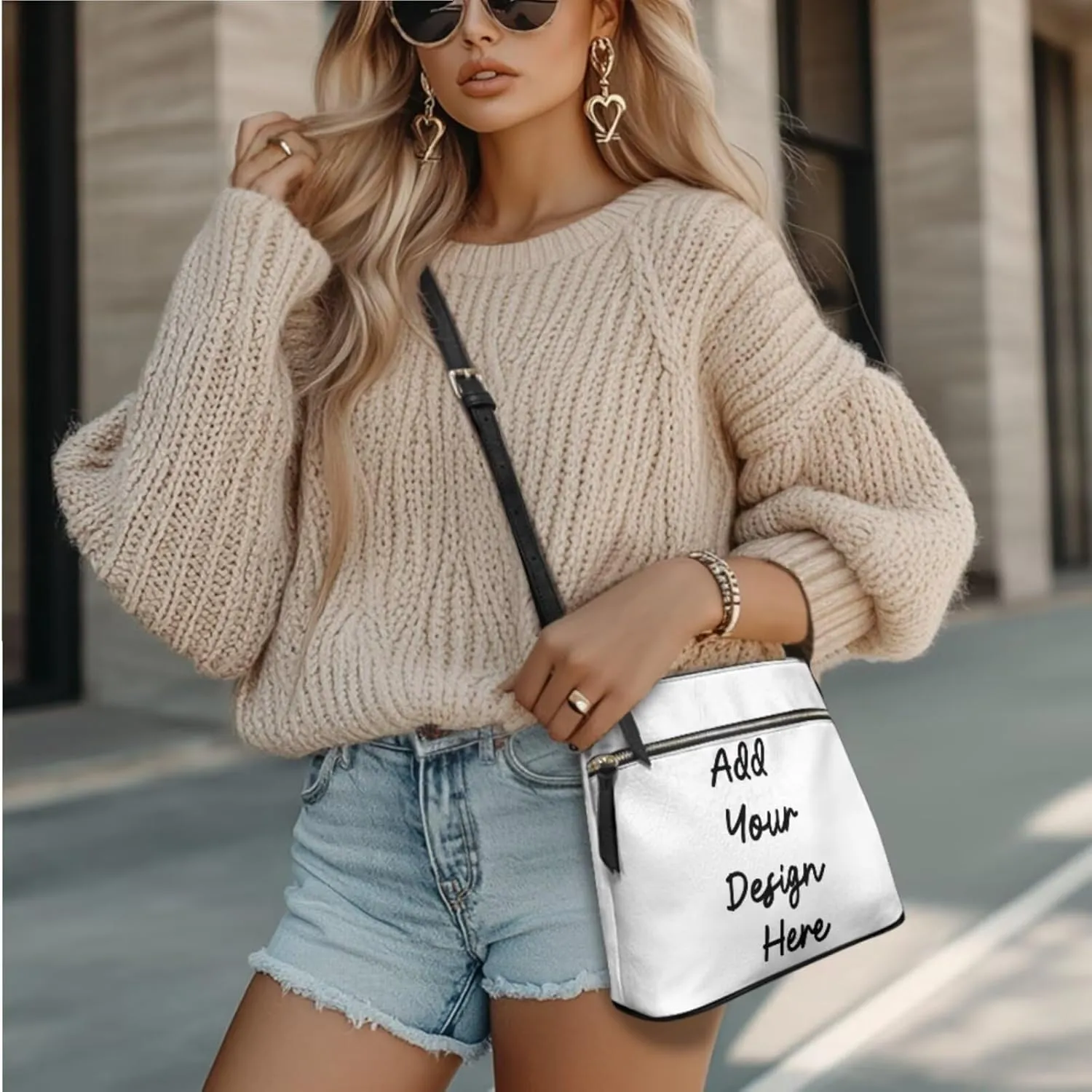 FOR U DESIGNS Leather Crossbody Bags for Women Trendy Travel Shoulder Satchel Handbags Zipper Closure Purse and Wallet Set