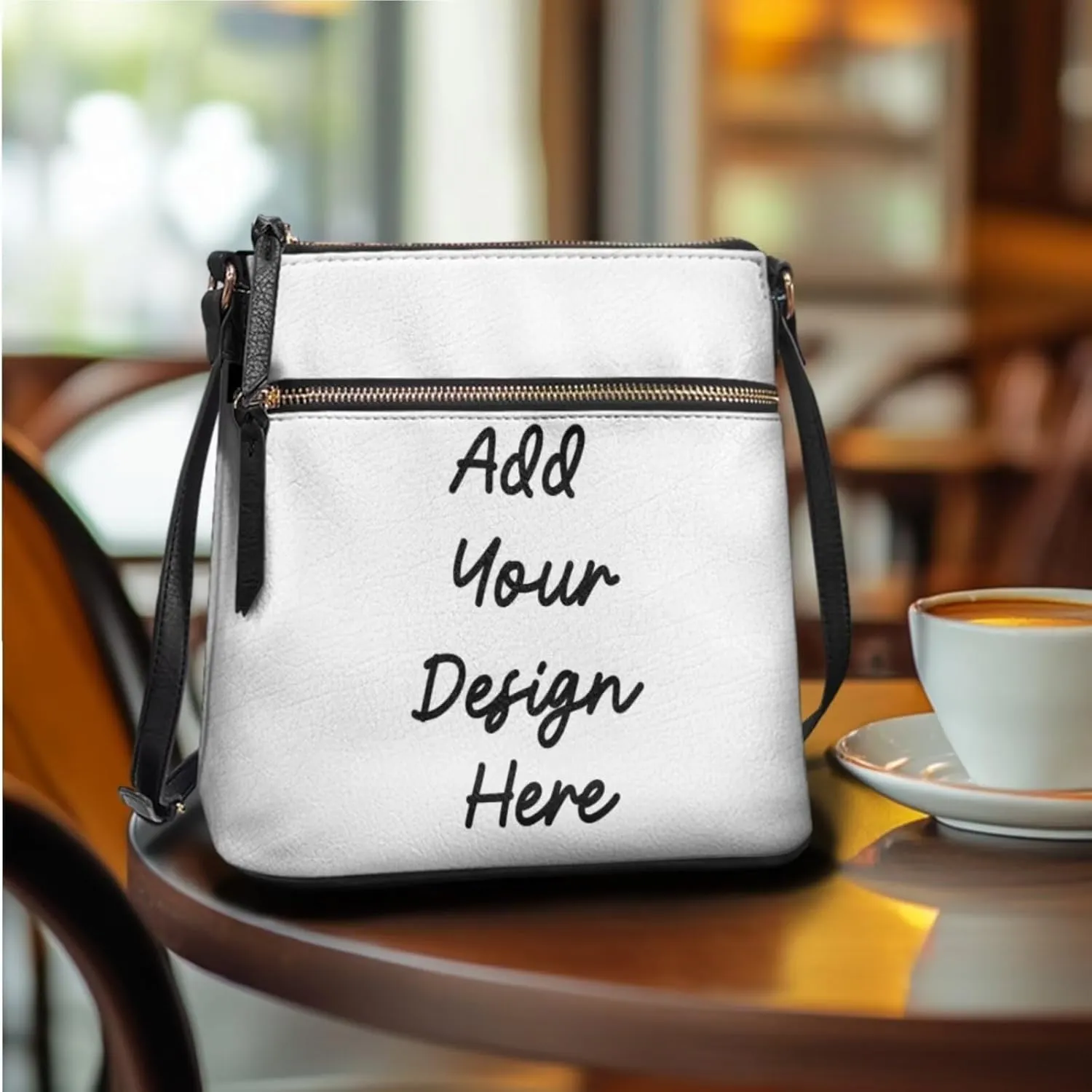 FOR U DESIGNS Leather Crossbody Bags for Women Trendy Travel Shoulder Satchel Handbags Zipper Closure Purse and Wallet Set