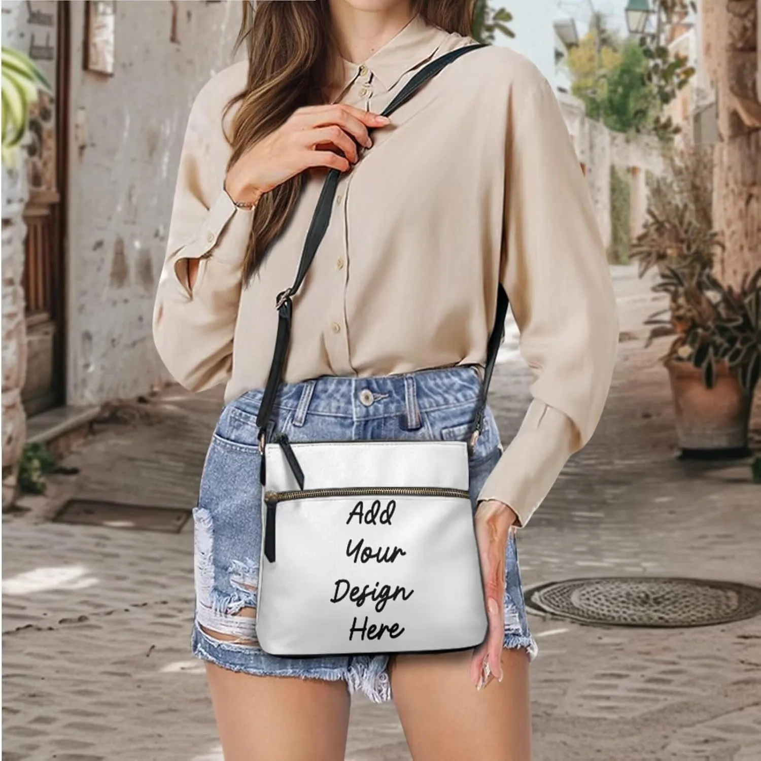 FOR U DESIGNS Leather Crossbody Bags for Women Trendy Travel Shoulder Satchel Handbags Zipper Closure Purse and Wallet Set
