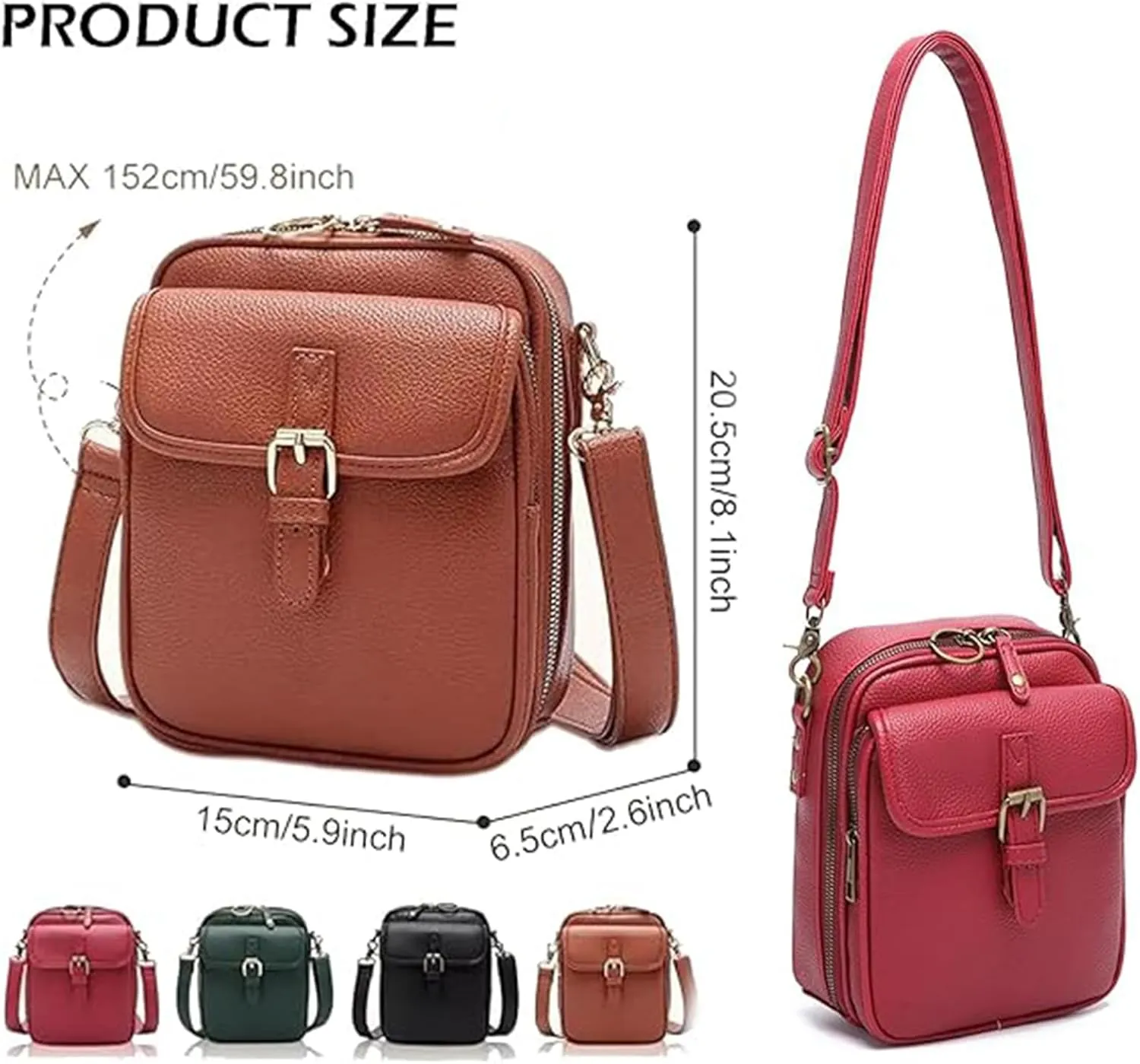 Forcipower Crossbody Bag, Collaborate Crossbody Leather Bag, Urvashi Anti Theft Shoulder Messenger Bags Card Slots for Woman