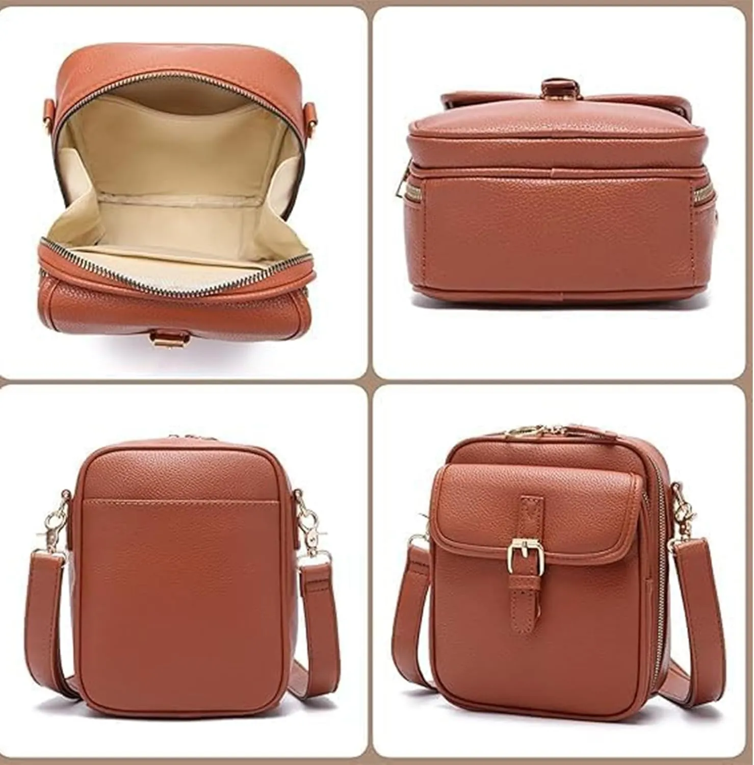Forcipower Crossbody Bag, Collaborate Crossbody Leather Bag, Urvashi Anti Theft Shoulder Messenger Bags Card Slots for Woman