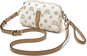 FOXLOVER Small Crossbody Bag for Women PVC Leather Cell Phone Holder Credit Card Slot Shoulder Bag Purse Lightweight Handbags