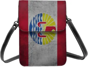 French Polynesia Polynesians vintage Flag Small Crossbody Bag Is A Shoulder Bag Designed For Women And Girls Cell Phone Crossbody Wallet Purses With Card Slots Adjustable Strap