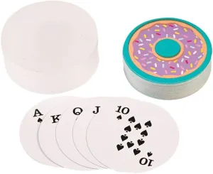 Fun Express Donut Shaped Playing Cards (Set of 12 Decks) Party Favors