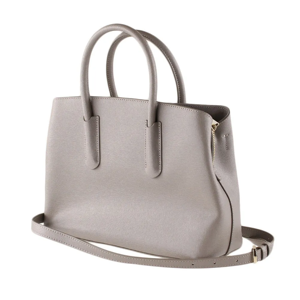 FURLA MINERVA TESSA LEATHER TOTE BAG