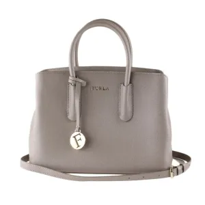 FURLA MINERVA TESSA LEATHER TOTE BAG