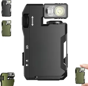 G5 Premium Pocket-Sized Mini RGB Flashlight - 400lm Brightness, Wu En G5 Flashlight, Wibem G5Flashlight, G5 EDC Light 400 Lumens, Rotating Head, Great for Gear Bag, Repair, Mini Rechargeable (Black)