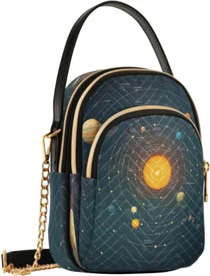 Galaxy Universe Crossbody Bags for Women Small Sling Cross Body Bag Fanny Pack Phone Mini Wallet Purse