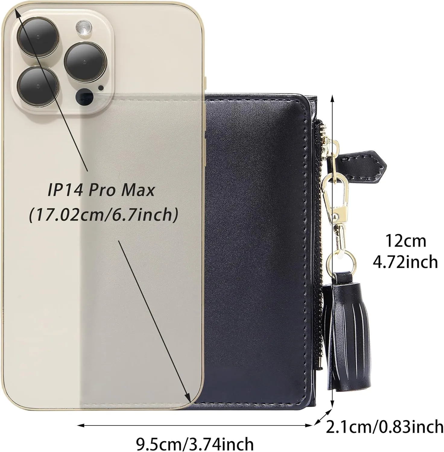 GEEAD Small Wallets for Women Bifold Slim Coin Purse Zipper ID Card Holder