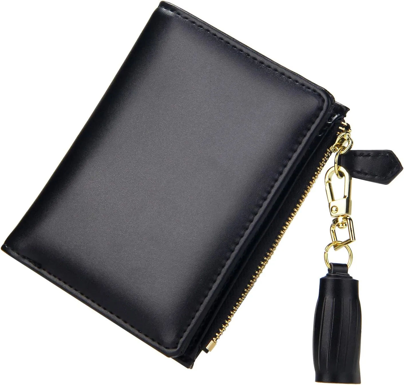 GEEAD Small Wallets for Women Bifold Slim Coin Purse Zipper ID Card Holder