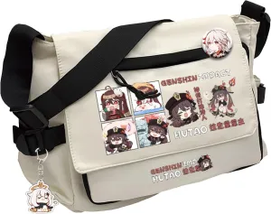 Genshin Impact Handbag Hutao Crossbody Bag Cute Single Shoulder Bag Adult 3D Print Anime Backpack Bag