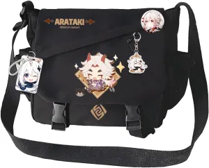 Genshin Impact Handbag Kaedehara Kazuha Crossbody Bag Single Shoulder Bag Adult Single Shoulder Backpack Black Bag
