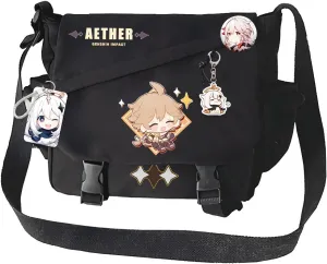 Genshin Impact Handbag Kaedehara Kazuha Crossbody Bag Single Shoulder Bag Adult Single Shoulder Backpack Black Bag