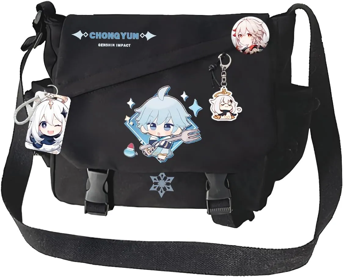 Genshin Impact Handbag Kaedehara Kazuha Crossbody Bag Single Shoulder Bag Adult Single Shoulder Backpack Black Bag