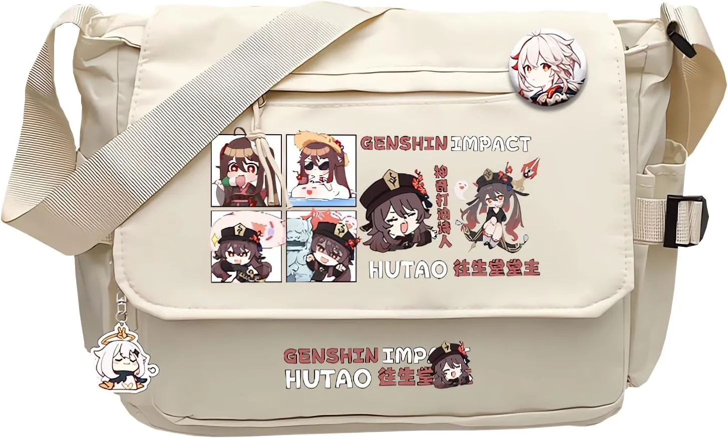 Genshin Impact Handbag Kamisato Ayaka Crossbody Bag Cute Single Shoulder Bag Adult 3D Print Anime Backpack Bag