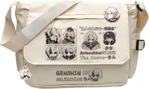 Genshin Impact Handbag Kamisato Ayaka Crossbody Bag Cute Single Shoulder Bag Adult 3D Print Anime Backpack Bag
