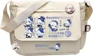 Genshin Impact Handbag Kamisato Ayaka Crossbody Bag Cute Single Shoulder Bag Adult 3D Print Anime Backpack Bag