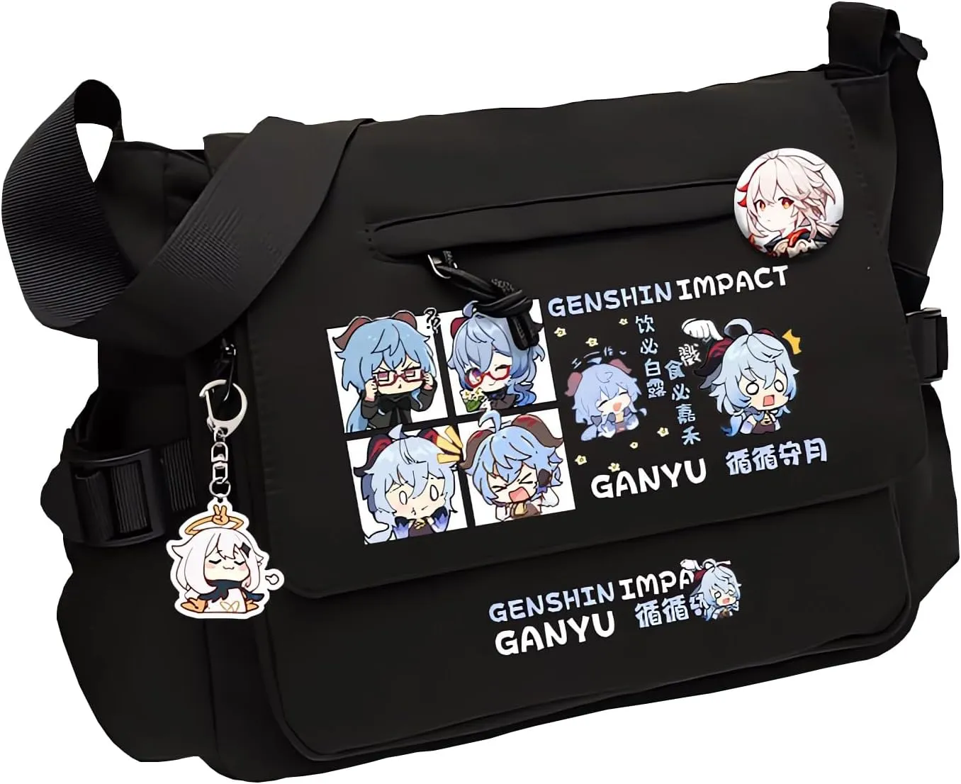 Genshin Impact Handbag Paimon Crossbody Bag Cute Single Shoulder Bag Adult 3D Print Anime Backpack Bag