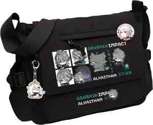 Genshin Impact Handbag Paimon Crossbody Bag Cute Single Shoulder Bag Adult 3D Print Anime Backpack Bag