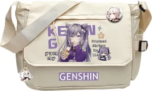 Genshin Impact Handbag Venti Crossbody Bag Cute Single Shoulder Bag Adult 3D Print Anime Backpack Bag