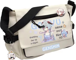 Genshin Impact Handbag Venti Crossbody Bag Cute Single Shoulder Bag Adult 3D Print Anime Backpack Bag