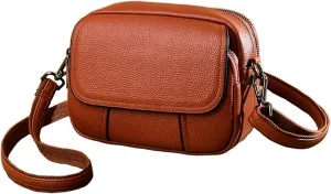 Genuine Leather Purses for Women Trendy Crossbody Bags Small Clutch Purse Shoulder Stachel Handbag Camera Bag