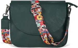 Genuine Leather Shoulder Crossbody Purse For Women with Adjustable Strap, Mobile Pocket & Outside & Inside Zipper