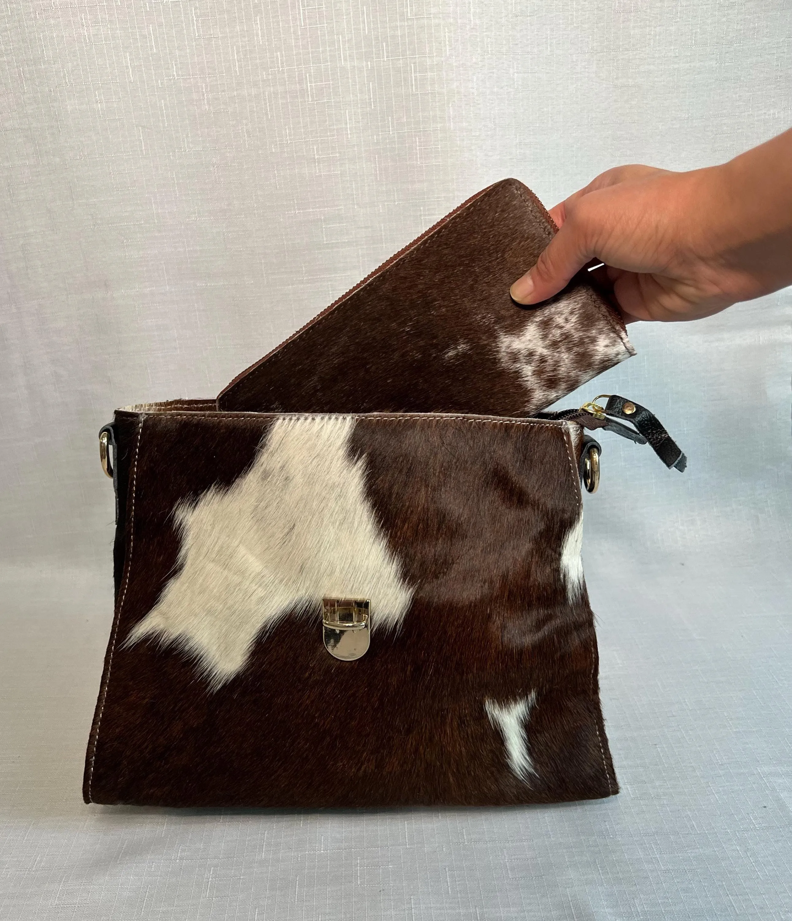 Gift Set- Handbag and Wallet, Real Cowhide & Leather, Premium Handbag, Secure Card Holder, Everyday Purse, Graduation, Mother’s Day, For Her
