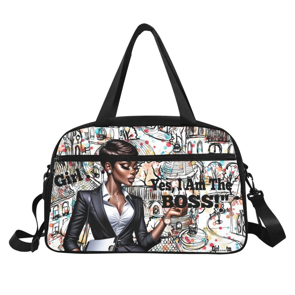 Girl I Am The Boss Travel Bag w/Shoe Compartment
