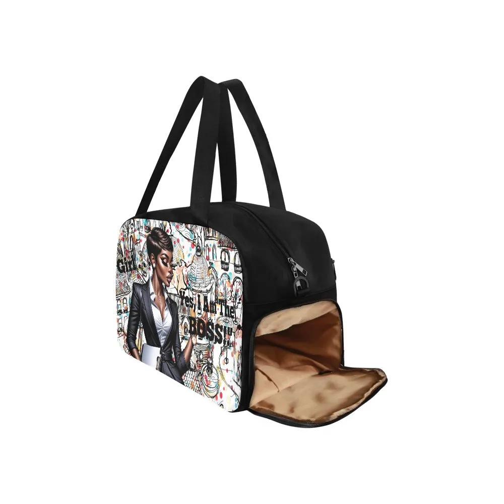 Girl I Am The Boss Travel Bag w/Shoe Compartment