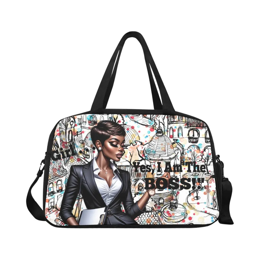 Girl I Am The Boss Travel Bag w/Shoe Compartment