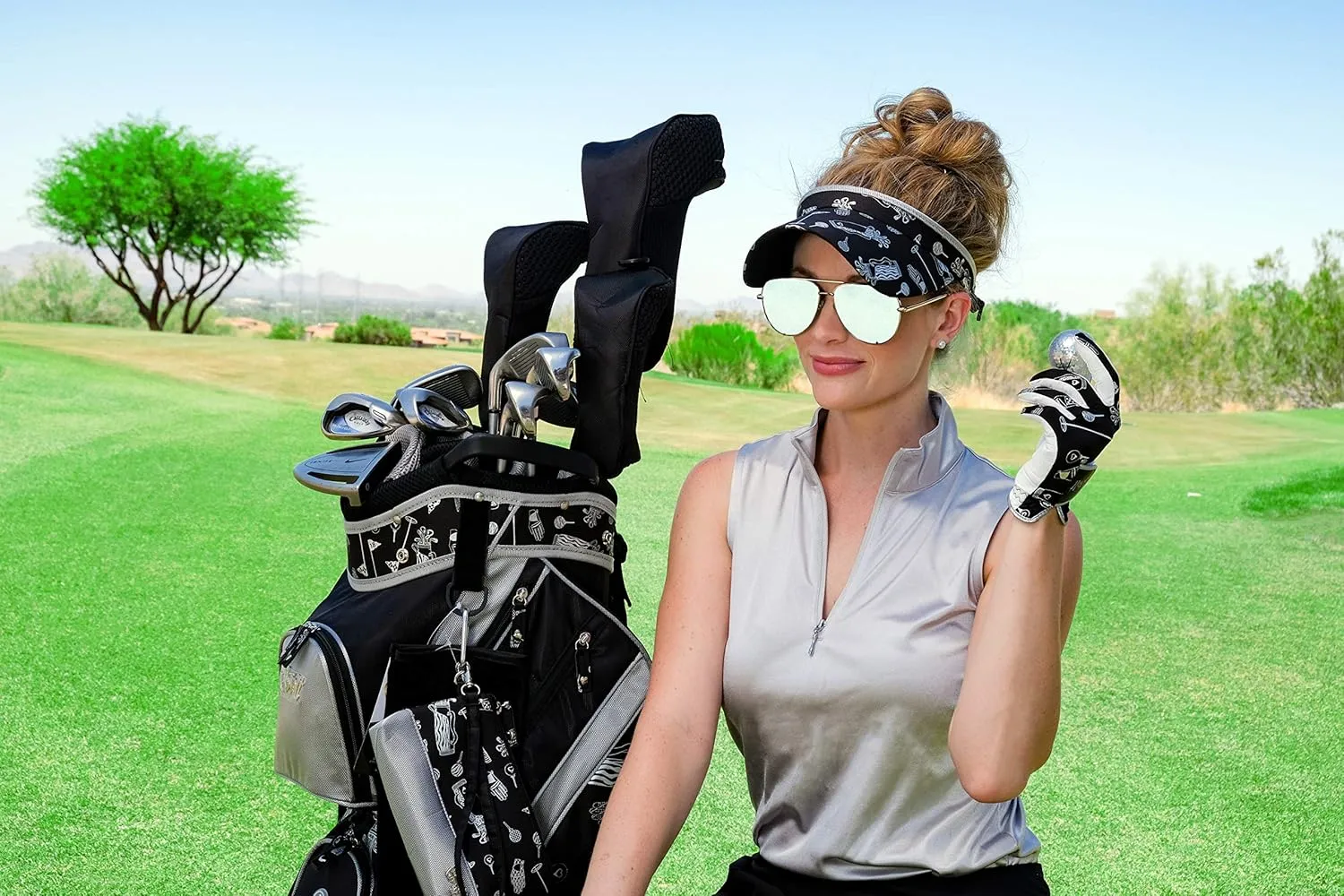Glove It Golf Zip Bag - Crossbody Organizer with 2 Pockets, 24 in Detachable Strap, Lightweight Women’s Golf Accessory Bag