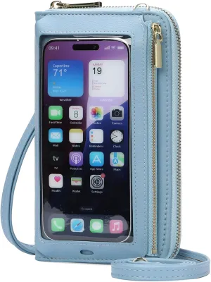 GOIACII Phone Purse Crossbody Bags for Women Small Travel Wallet Touch Screen RFID Blocking