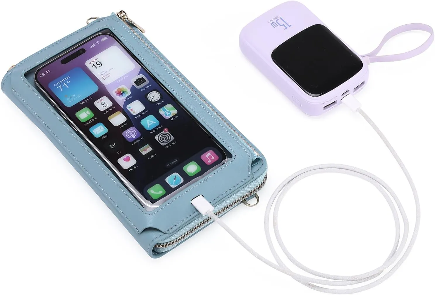 GOIACII Phone Purse Crossbody Bags for Women Small Travel Wallet Touch Screen RFID Blocking