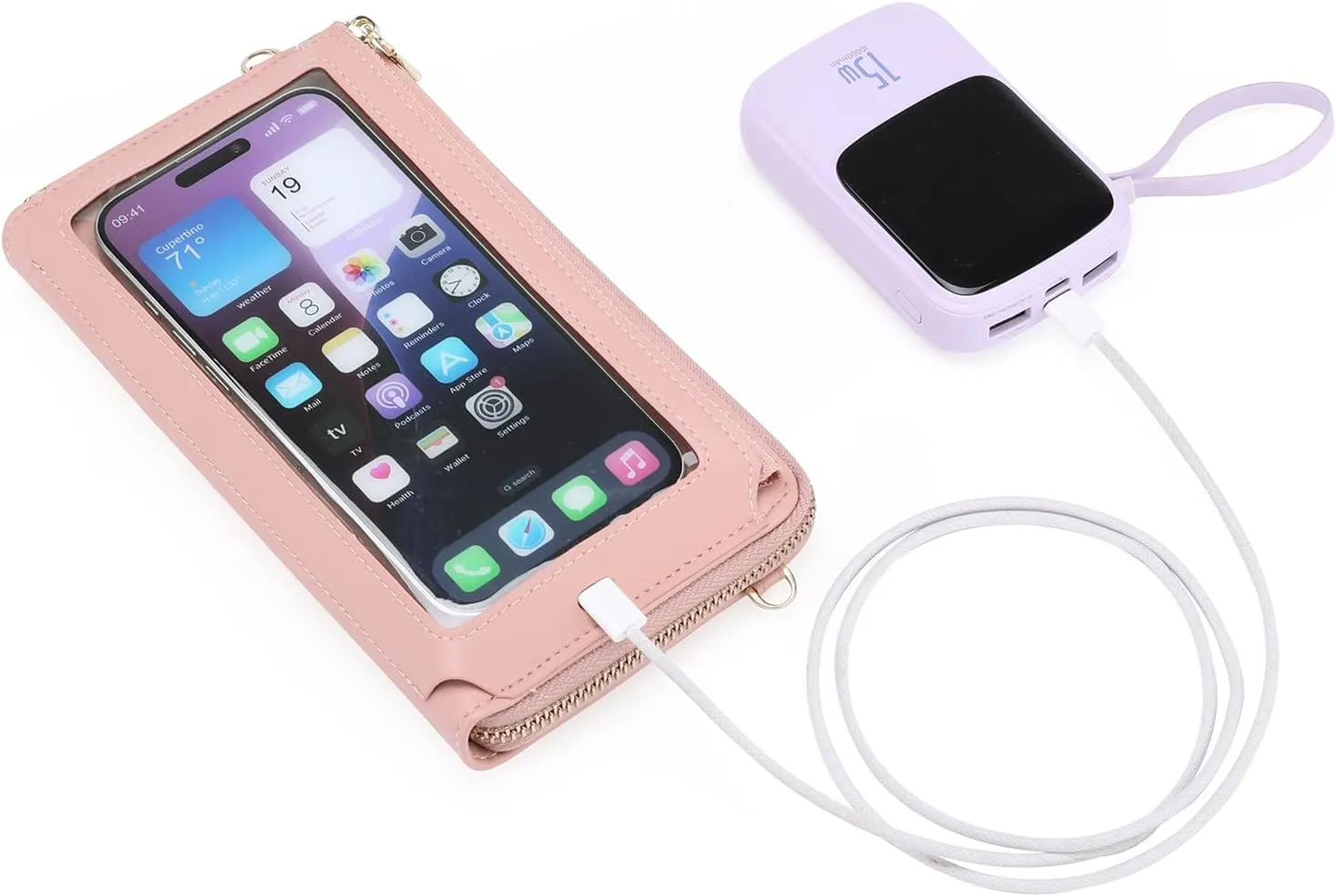 GOIACII Phone Purse Crossbody Bags for Women Small Travel Wallet Touch Screen RFID Blocking