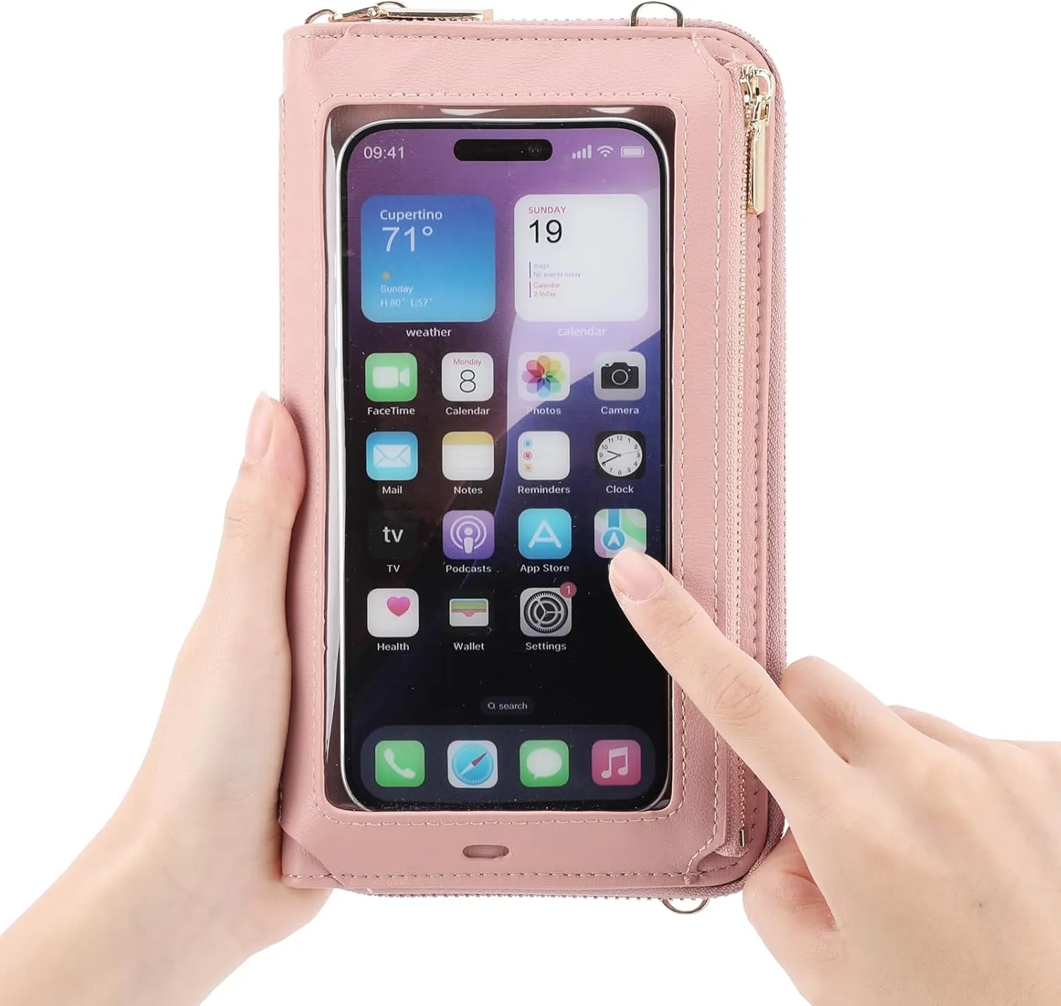 GOIACII Phone Purse Crossbody Bags for Women Small Travel Wallet Touch Screen RFID Blocking