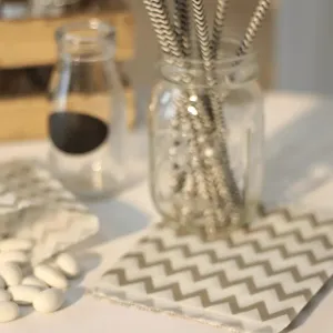 Gold Chevron Paper Treat Bags
